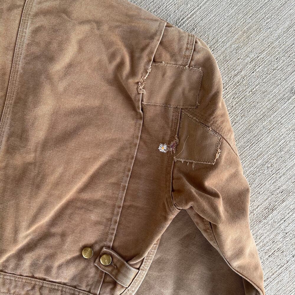 Carhartt brown cropped Detroit style work wear jacket - Picture 6 of 9
